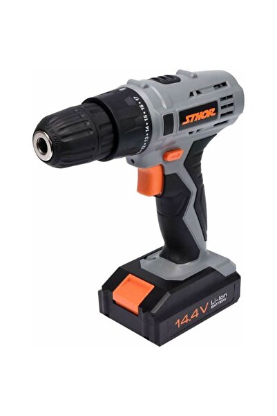 Sthor Cordless Screwdriver 14.4 V, Li-Ion 1.3 Ah, 700 rpm, 17 Nm