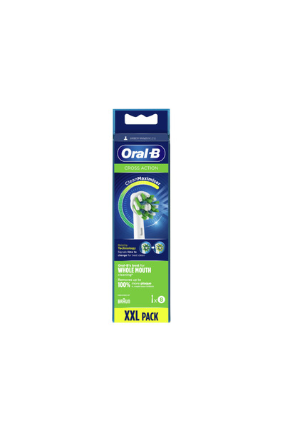 Oral-B Cross Action electric toothbrush refills, CleanMaximiser Technology, 8 pcs