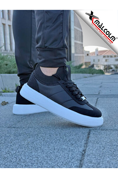 Malcolm Luxury Unisex Siyah Beyaz Spor Ayakkabı