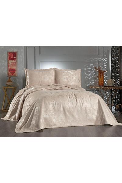 Çapa Home ÇİFT KİŞİLİK PİKE TAKIMI 250 X 260 CM 2 YASTIK BEJ KREM