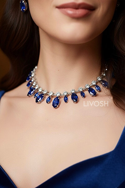 LIVOSH قلادة أنيقة من حجر الدمعة