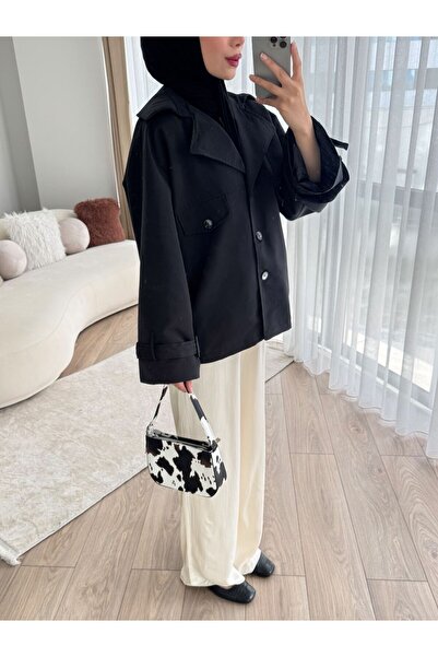 Butik Tesettür Günlük Şık Giyim Minakaia Trençkot