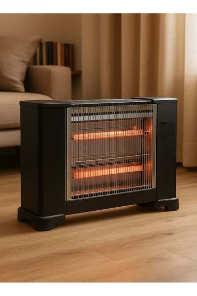 HOME MASTER دفاية كهربائية منزلية كبيرة، جانبان، 3 سخانات - التحكم في الحرارة - سريع وفعال 1500 واط مديل 2664