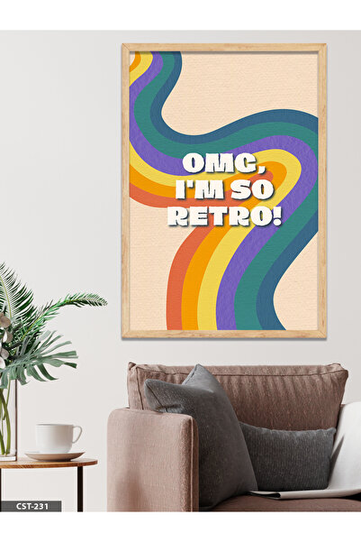 CeSht Omg, tako sam retro! Jednodijelna slika u drvenom okviru