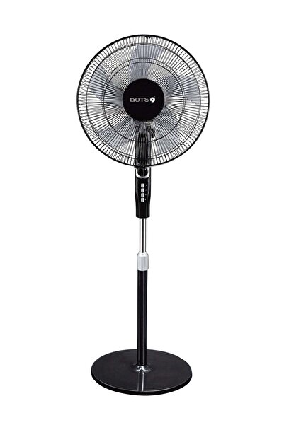 DOTS مروحة ستاند، ١٦ بوصة، مع ثلاثة مفاتيح للتحكم في السرعة، ومؤقت ٦٠ دقيقة، موديل TFS-S43، أسود