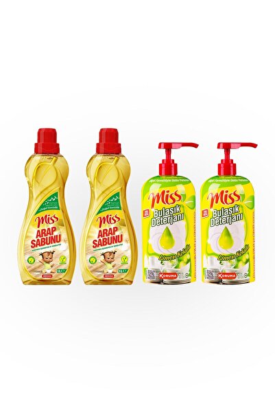 missabun Arap Sabunu 1000 Ml + Miss Bulaşık Deterjanı Limonlu 1000 Ml