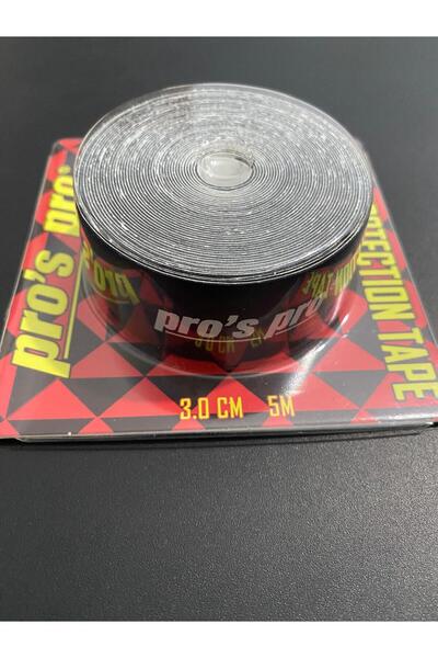 Pro's Pro Tenis Raket Kafa Koruyucu Bandı 3 cm 5 Metre Siyah Koruma Bandı ambalaj içinde 1 adet