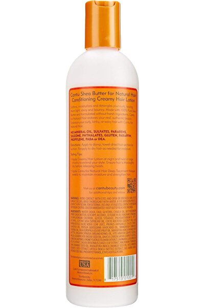 Cantu Shea Butter for Natural Hair, Moisturizing Cream Lotion, 12 Ounce