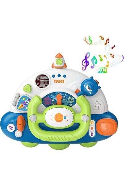 SARALMA Car Simulator for Children, Spaceship with Light and Sound, 22.5 x 18.5 cm, +12 months