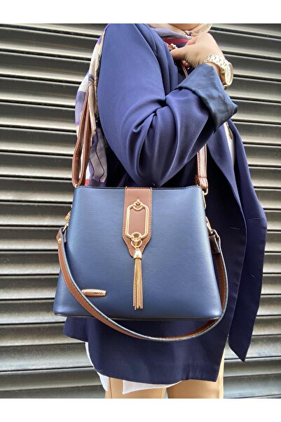 H&D COLLECTİON Geantă de mână și de umăr foarte elegantă, cu detaliu cu ciucu...