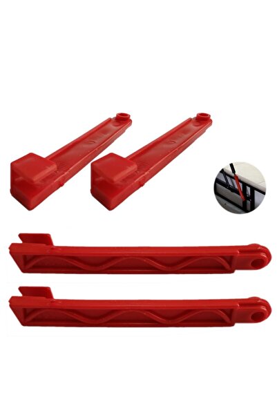 Mikasso Koç Baza Amortisör Emniyet Kilidi Kırmızı (4 Adet) Beyaz