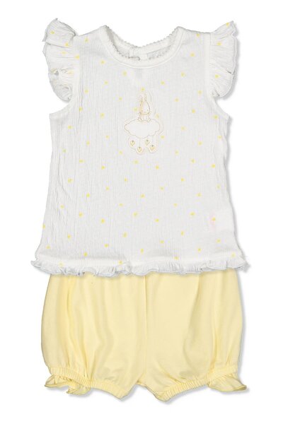 Bebetto Supreme Pajama Set 2 Pieces (Mini Heart) Yellow