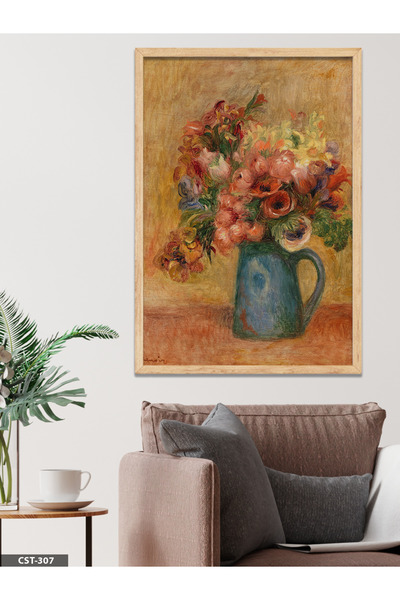 CeSht Pierre Auguste Renoir Cveće u vazi Jednodijelna slika sa drvenim okvirom