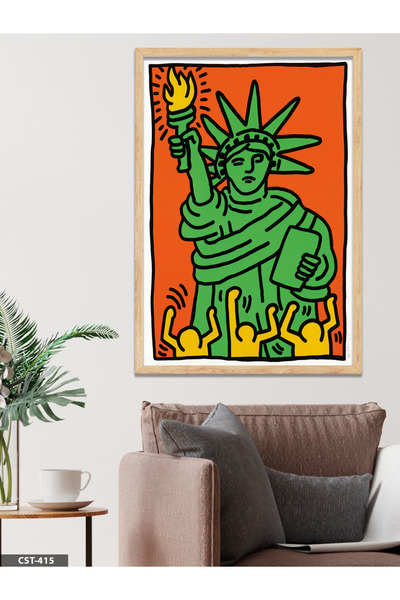 CeSht Keith Haring Pop Shop Jednodijelna slika u drvenom okviru