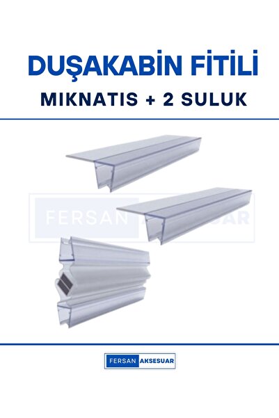 FERSAN AKSESUAR ŞEFFAF DUŞAKABİN FİTİL TAKIMI ( MIKNATISLI FİTİL + 2 SULUK )
