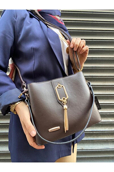 H&D COLLECTİON Geantă de mână și de umăr foarte elegantă, cu detaliu cu ciucu...