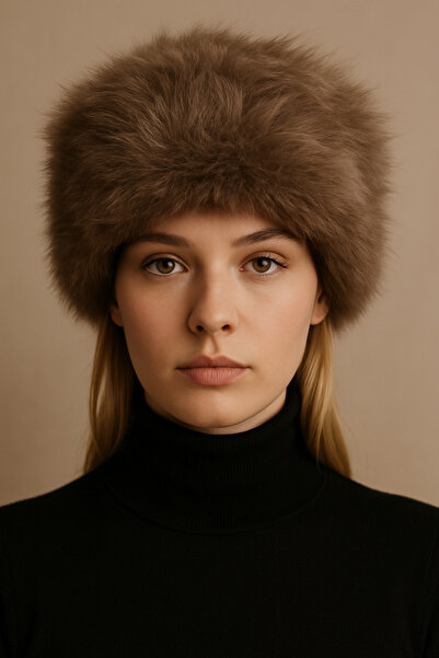 CosmoOutlet معطف نسائي شتوي من الفرو الصناعي بلون ريش الجمل، معطف روسي من الفرو الصناعي