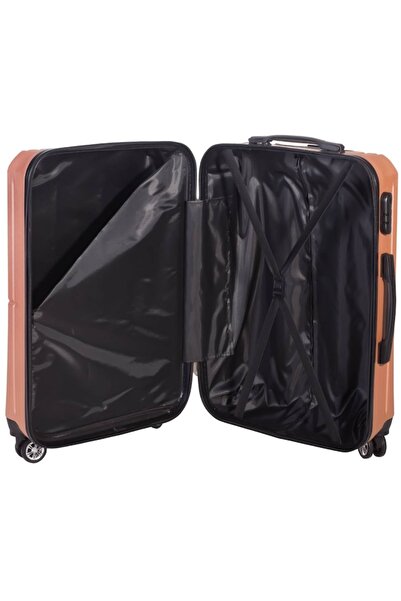 Vigor Troler Traveling 5 ABS 55 cm culoare rosu-auriu