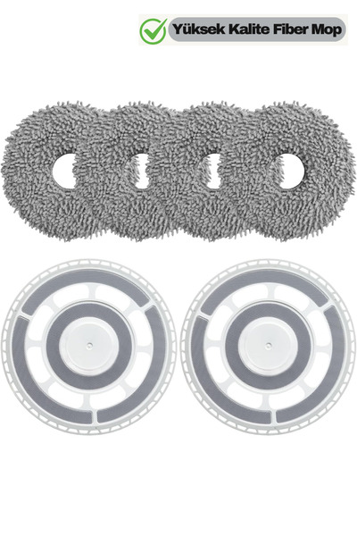 RotRever Roborock Qrevo Curv,Qrevo C,Qrevo L Uyumlu Mikrofiber Paspas,Mop Tut...