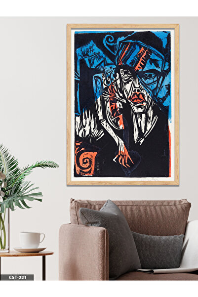 CeSht Klasični poster Ernsta Kirchnera, jednodijelna slika u drvenom okviru