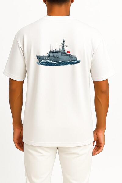 Bahriyeli Collection oversized Tcg Bafra F505 Μπλουζάκι Unisex με σχέδιο με τσέπη και πλάτη