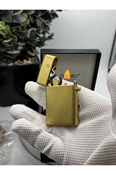 Zorro Marka Premium Seri Eskitme Gold Renk Koleksiyonluk Marka Çakmak