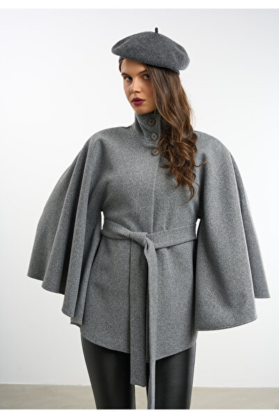 LOKADI Жіночий кашевий плащ з поясом на ґудзиках