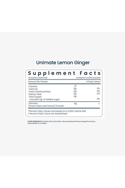 UNICITY Unimate Lemon Flavor Anti-Aging - 30 sachets pack for 1 month