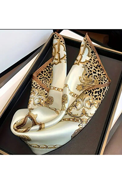 Zess store Luxury Chain Leopard Print Scarf