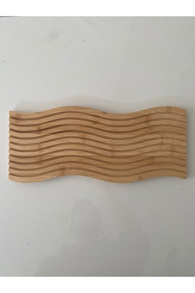 YAZICI Bamboo Wave Pattern Presentation Plate Serving Plate Fruit Plate