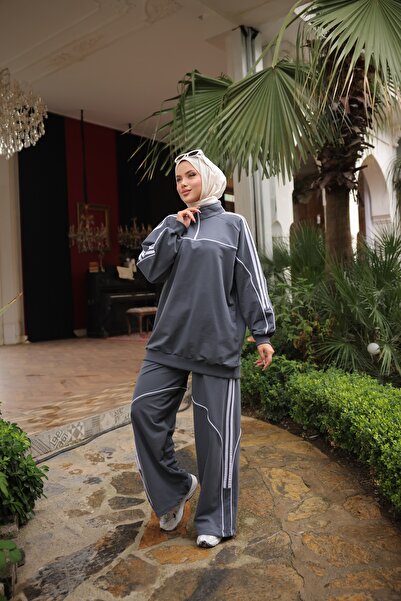 Wovi Σετ αθλητικής φόρμας Hijab Διπλό Σετ με φερμουάρ στο λαιμό