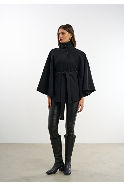 LOKADI Γυναικείο κασετίνι από ύφασμα με κουμπιά και ζώνη πανσόκα