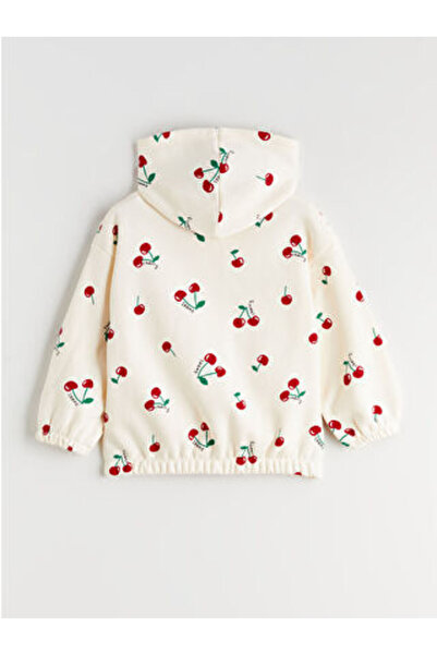 LC Waikiki plus hanorac cu glugă imprimat pentru fete, cu fermoar, sezon nou