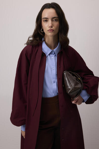 Touché Privé %100 PAMUKLU BALON KOL TRENÇKOT