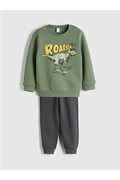 LC Waikiki Plus New Season Crew Neck Boys' Sweatshirt and Sweatpants