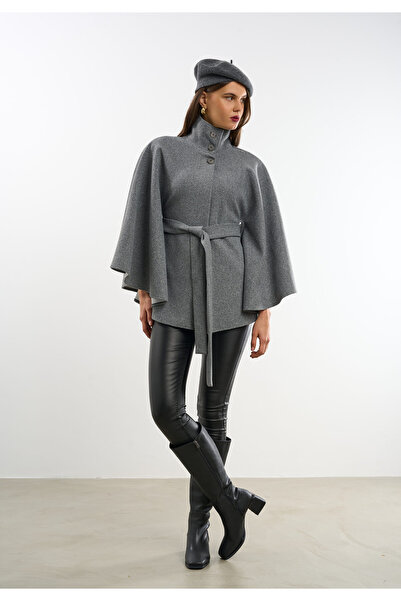 LOKADI Жіночий кашевий плащ з поясом на ґудзиках