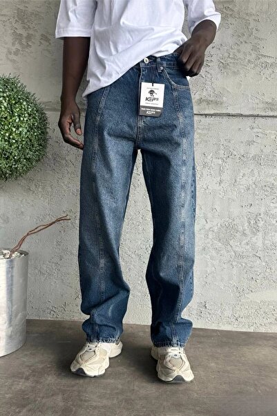 MADZEYMODA Чоловічі Relax Baggy Сині джинси KE-925