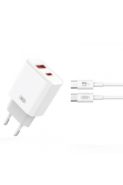 XO Design Incarcator Retea Cu Cablu USB-C CE12, 20W, 3A, 1 x USB-A - 1 x USB-...