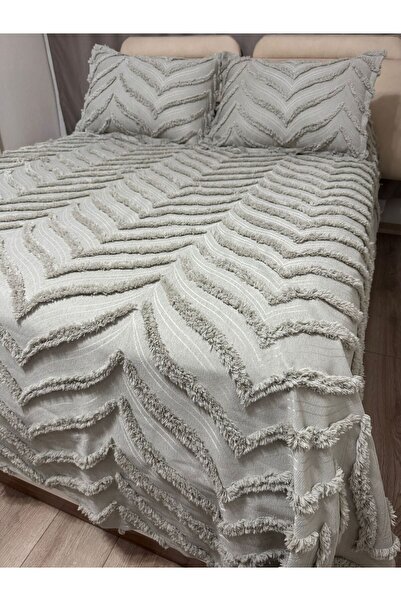 Cotivo Double 3-Piece Stone Color Pike Set Pon Pon Pike 250X260