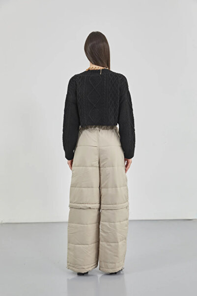 Secret Passion Lingerie New Season Button Detailed Diamond Patterned Black Women's Cardigan 24W21019