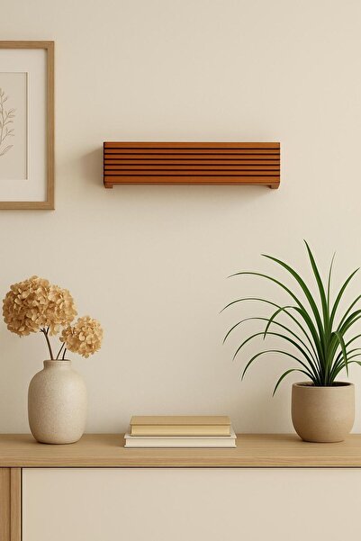 Aysem Wood Duvar Apliği Yansıtma Tasarımlı Çift Yönlü Ahşap Salon Hol Cafe Otel Duvar Apliği