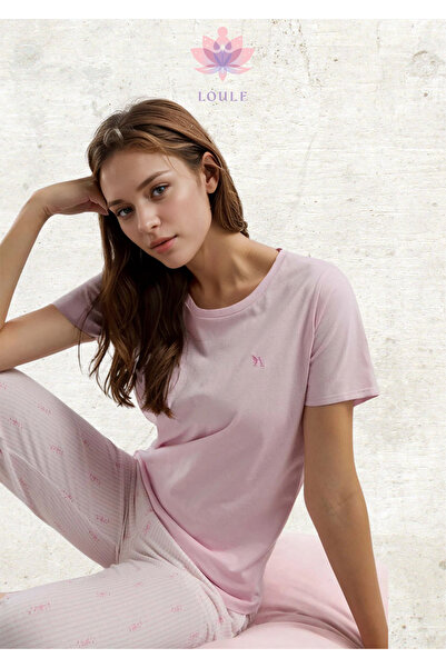 Loule Γυναικεία Ρούχα Κοντομάνικα Σετ Πιτζάμες Dusty Pink L1.AR.322.9.001