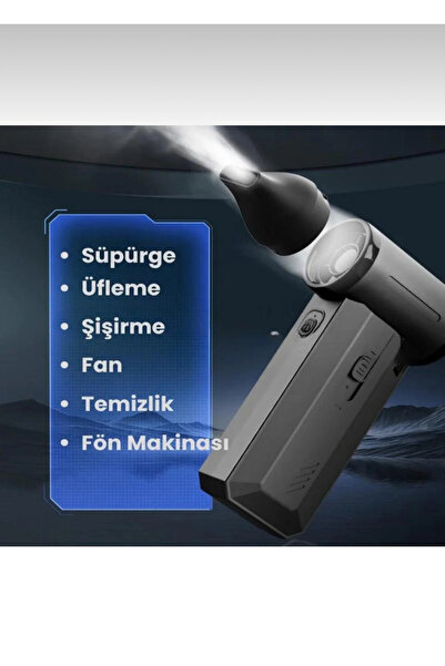 EMİN ENSAR HOME 130.000 Rpm Turbo Fan | Kablosuz Şarjlı Üfleyici | Araç Içi T...