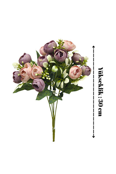 Çınar çiçekçilik Yapay Gül Buketi Küçük Kafalı 6 Renk Seçeneği (Vazo/Masa Demeti)