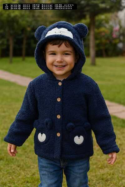 MİLAYS LİFE HOME COLLECTİON 1-3 Years Old Lamb Welsoft Hooded Embroidered Car...