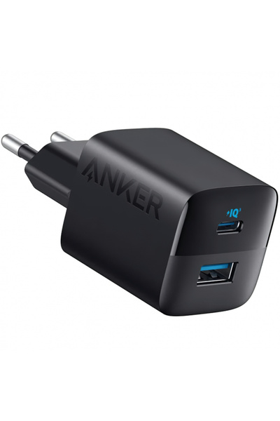 Anker Retea 323 Φορτιστής, 33W, 3A, 1 X USB-A - 1 X USB-C, Μαύρο A2331g11
