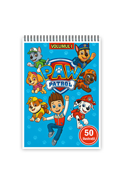 Legendary Gifts Carte de colorat pentru copii , 50 de ilustratii Paw Patrol -...
