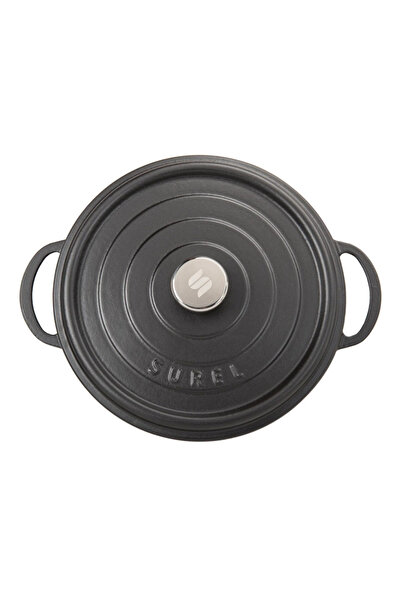 Sürel 32 cm Yuvarlak Tencere Mat Siyah