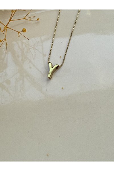 Blotch Stylish and Elegant Tiny Y Letter Steel Necklace 0.90 cm