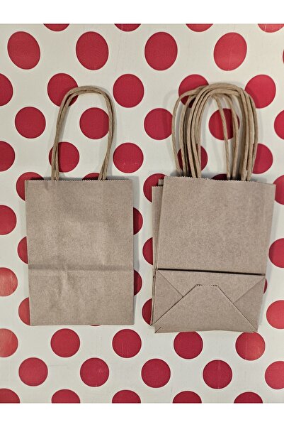 Nedi Büküm Saplı Karton Hediye Çantası 12x15x6cm (12adet)